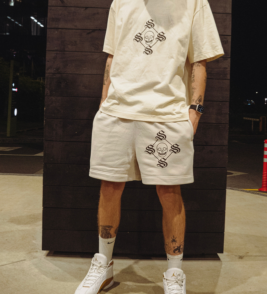 SKLETN BOX SHORTS (BONE)